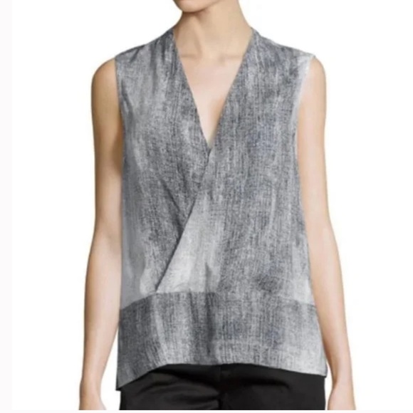 J Brand Surplice Sleeveless  Blouse Sz S - Picture 1 of 8